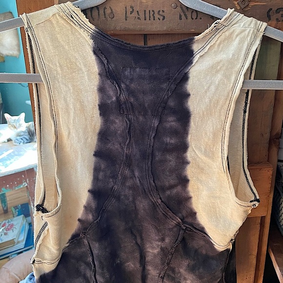 WE THE FREE DISTRESSED TIE DYED SLEEVELESS TANK WOMENS EXTRA SMALL - Picture 2 of 9